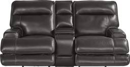dual power reclining console loveseat