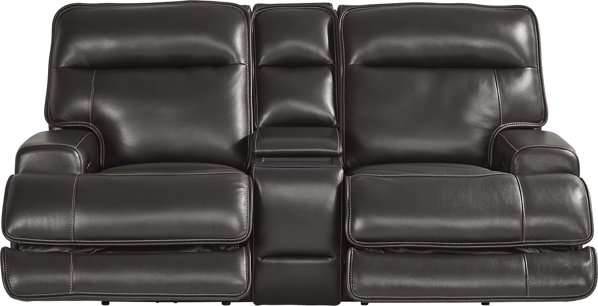 Scarborough Black Leather 5 Pc Dual Power Reclining Living Room - Image 5