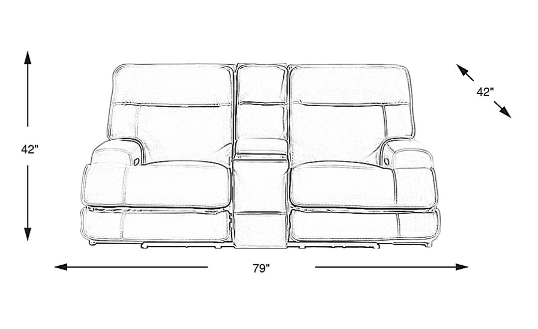 Scarborough Leather Dual Power Reclining Loveseat