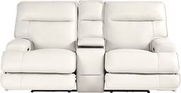 dual power reclining console loveseat