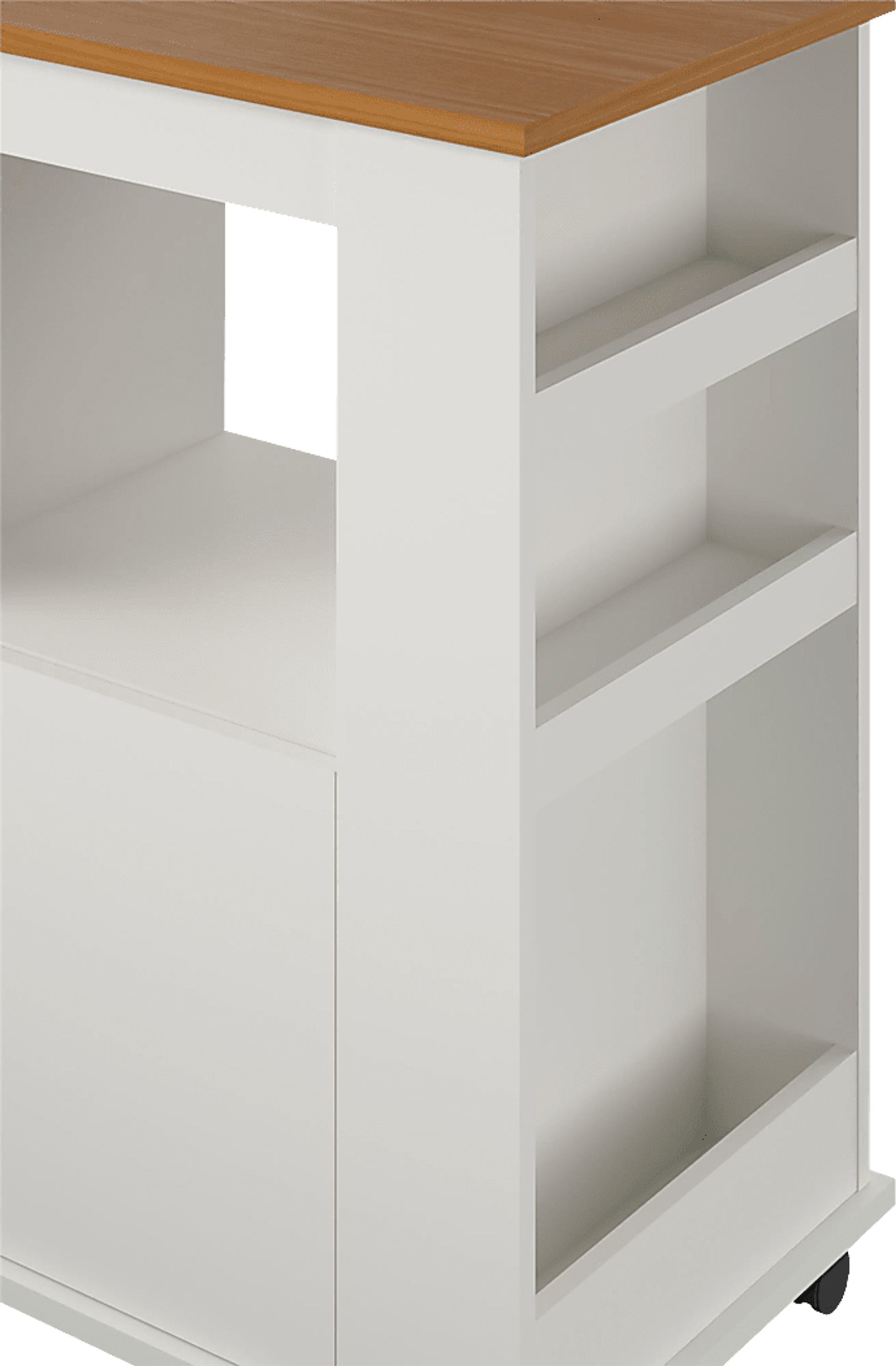 Schare White Kitchen Cart - Image 7