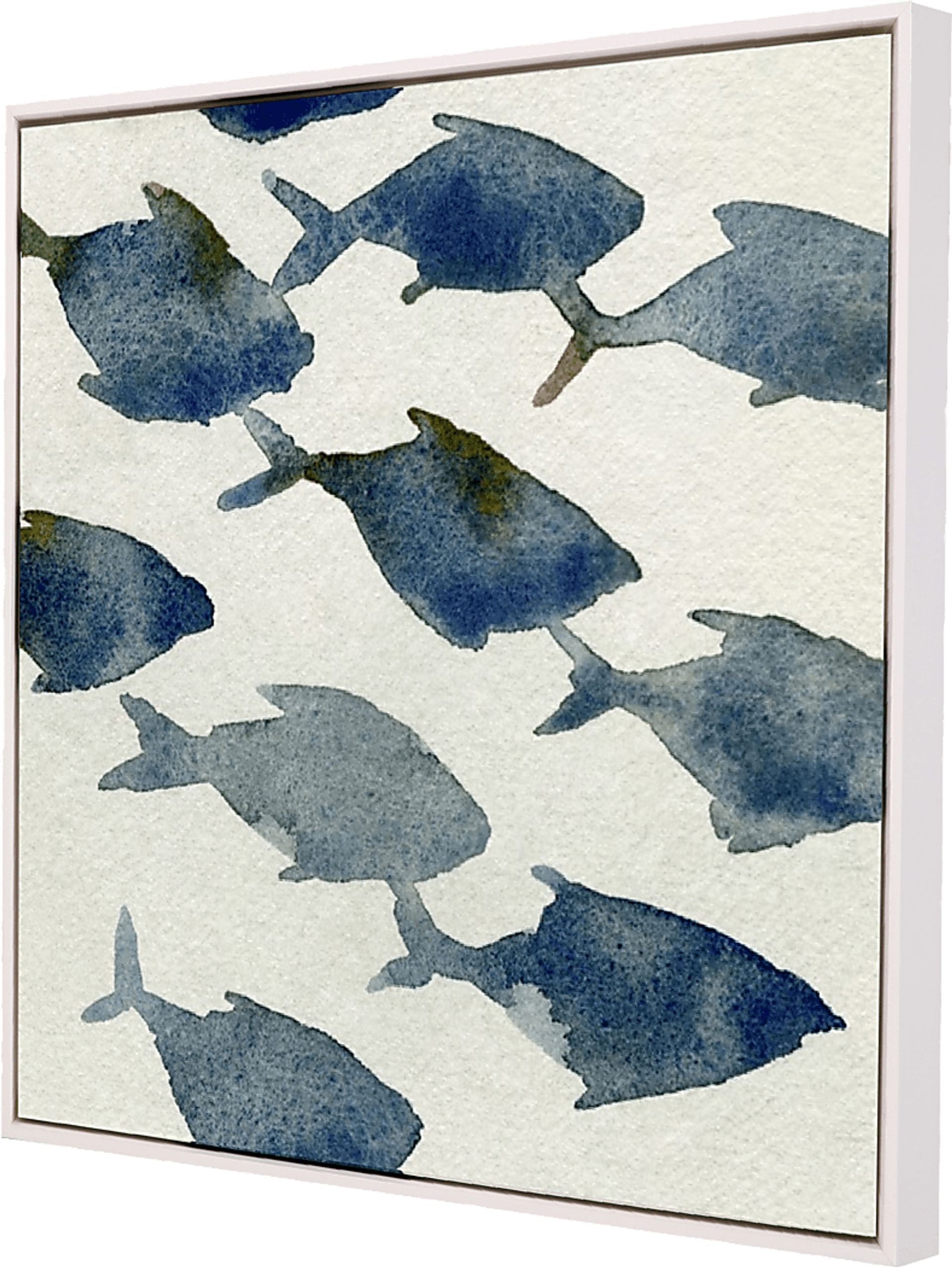 School of Fish Blue Framed Artwork - Image 3
