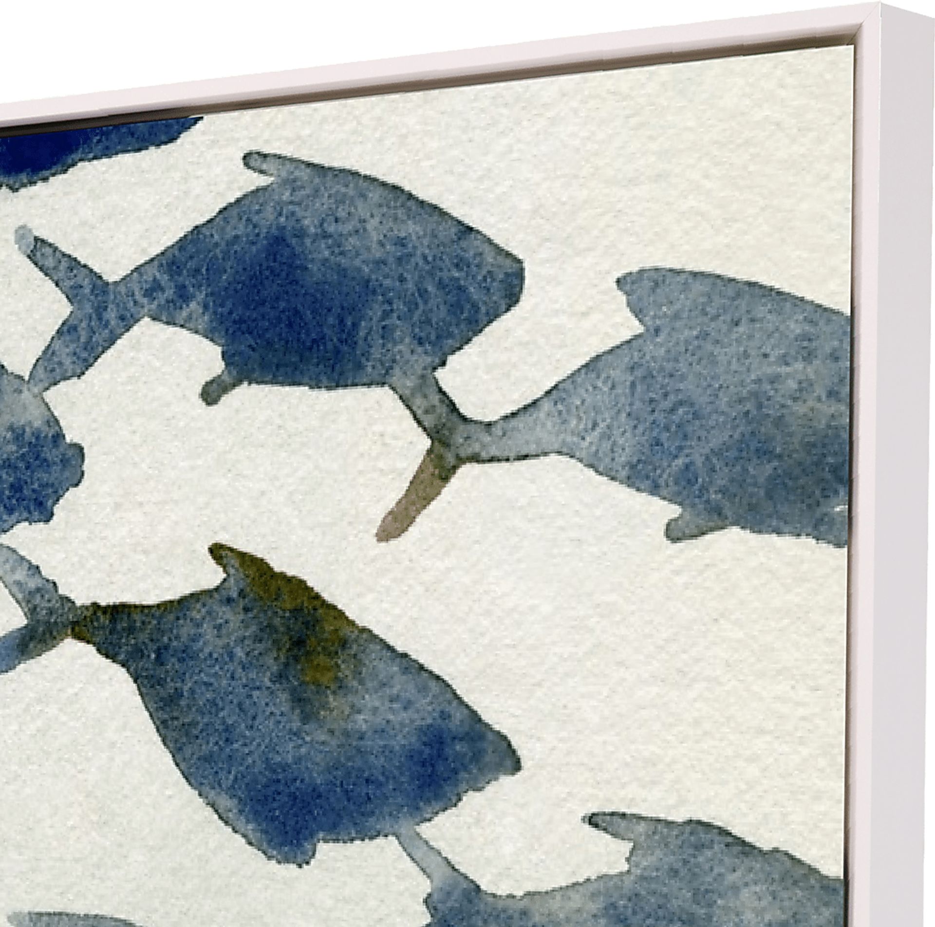 School of Fish Blue Framed Artwork - Image 4