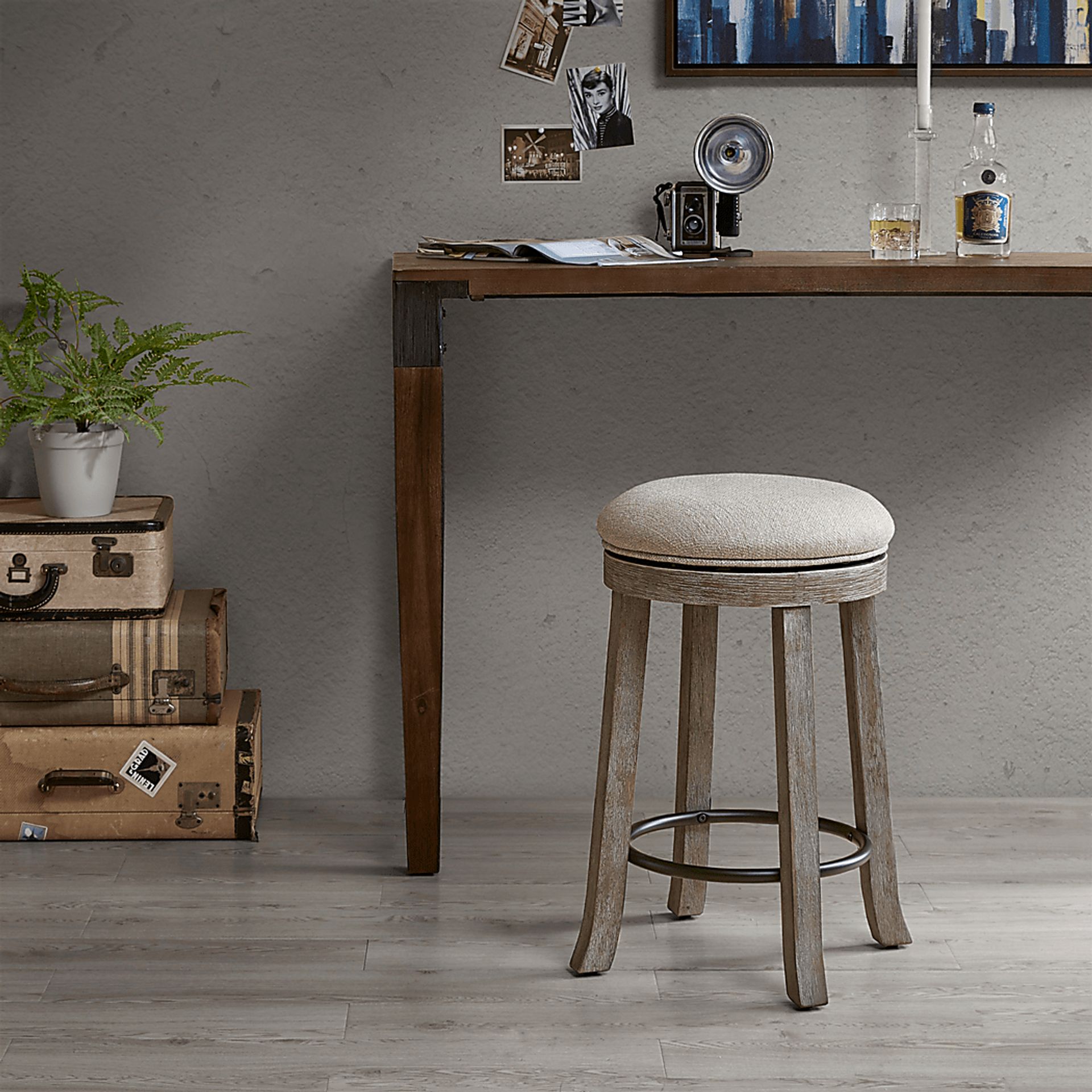 Scoregga Cream Counter Height Stool - Image 2