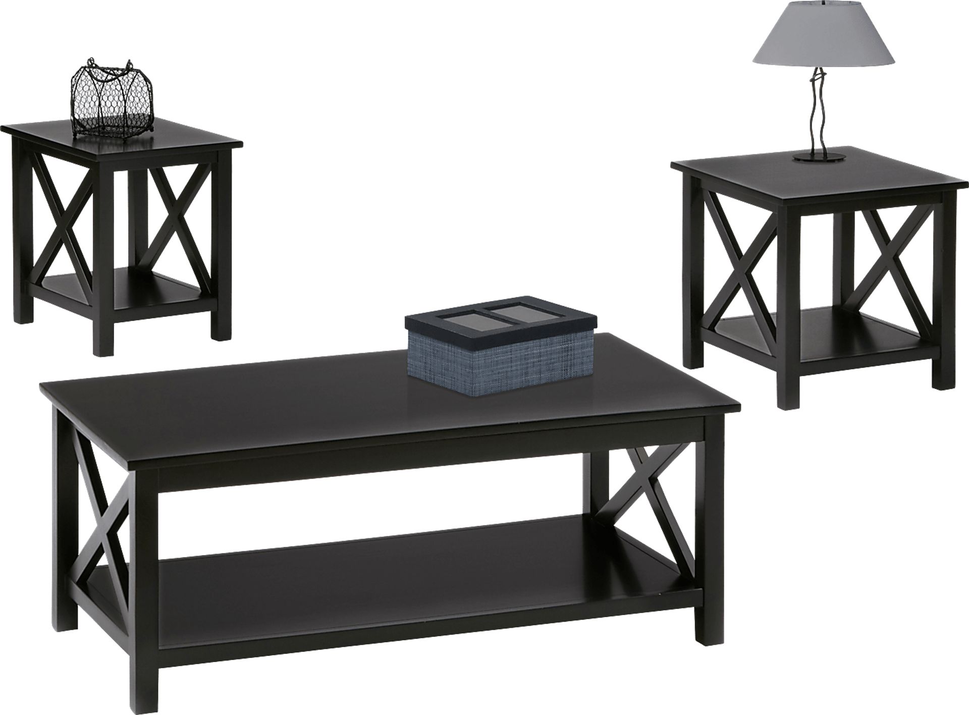 Scotford Black 3 Pc Table Set - Image 1