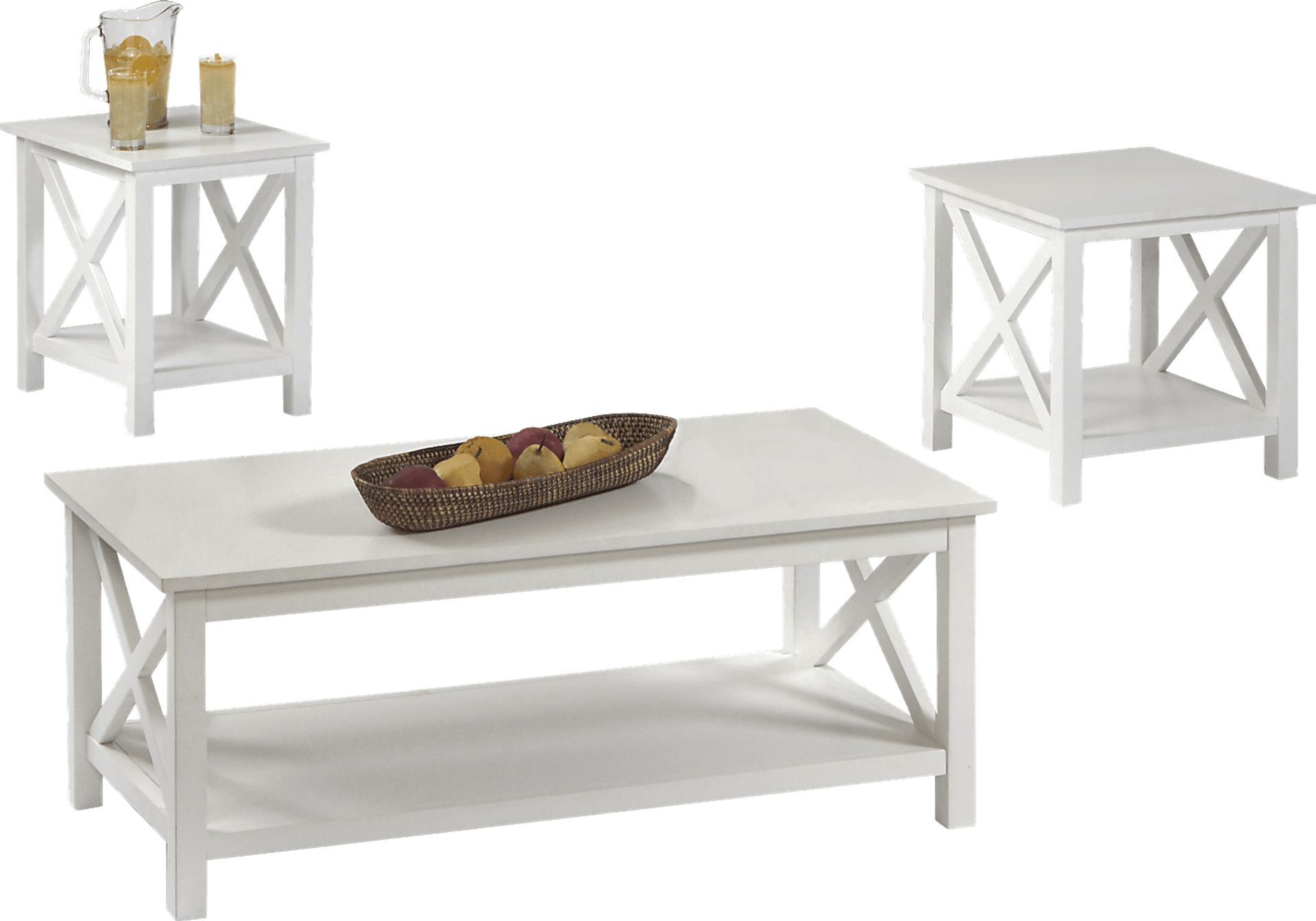 Scotford White 3 Pc Table Set - Image 1