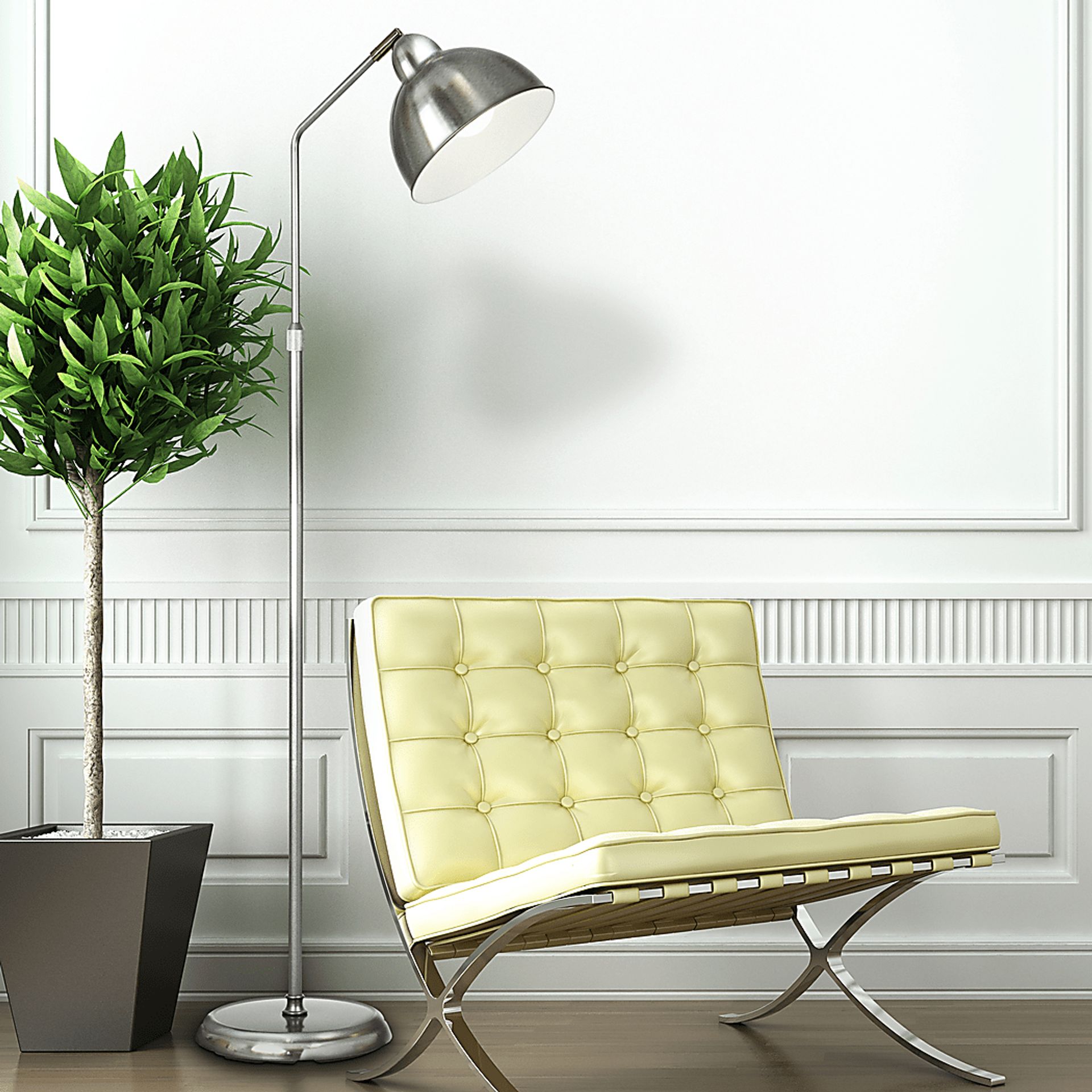 Scott Post Nickel Floor Lamp - Image 3