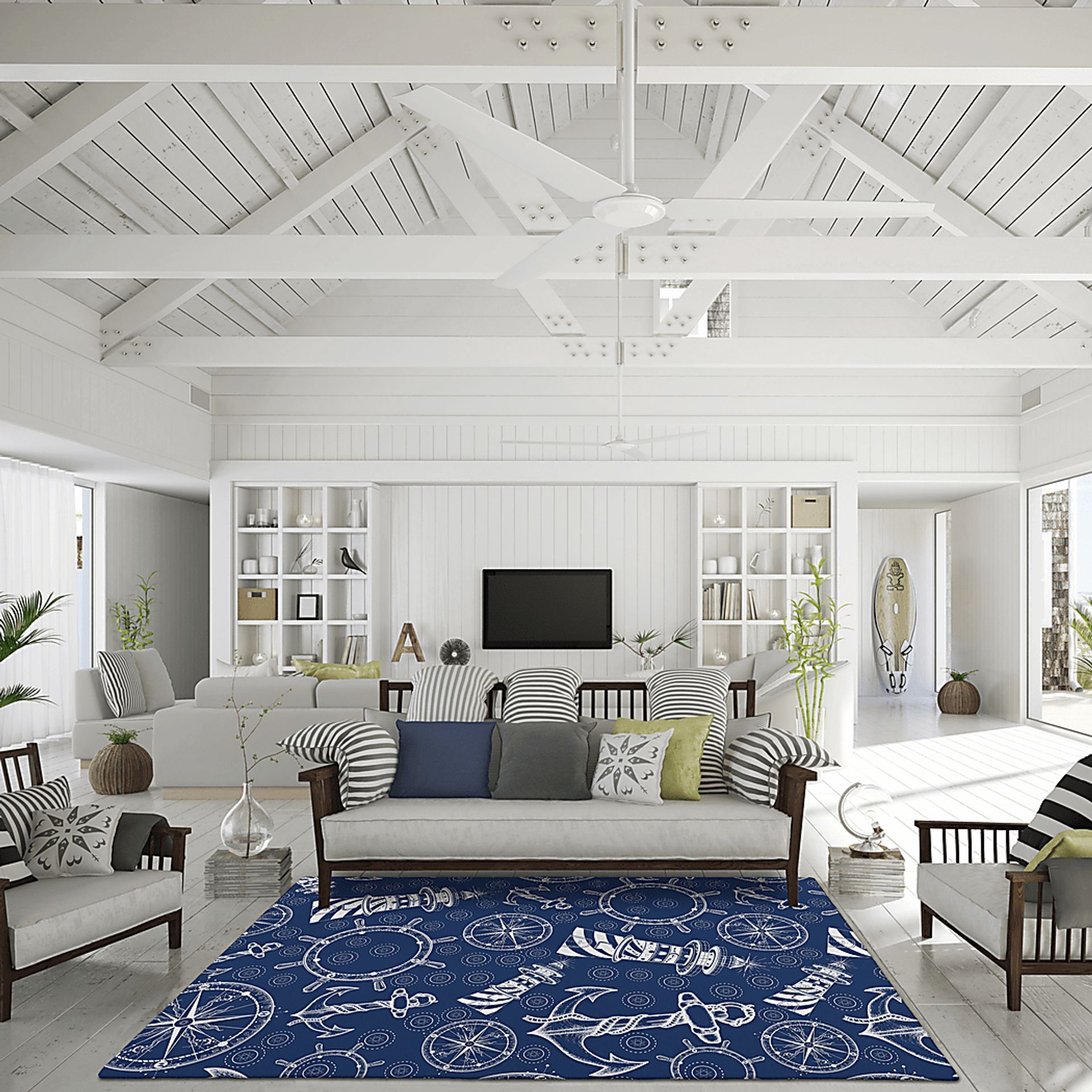 Sotterley Navy Blue 3' x 5' Rug - Image 2