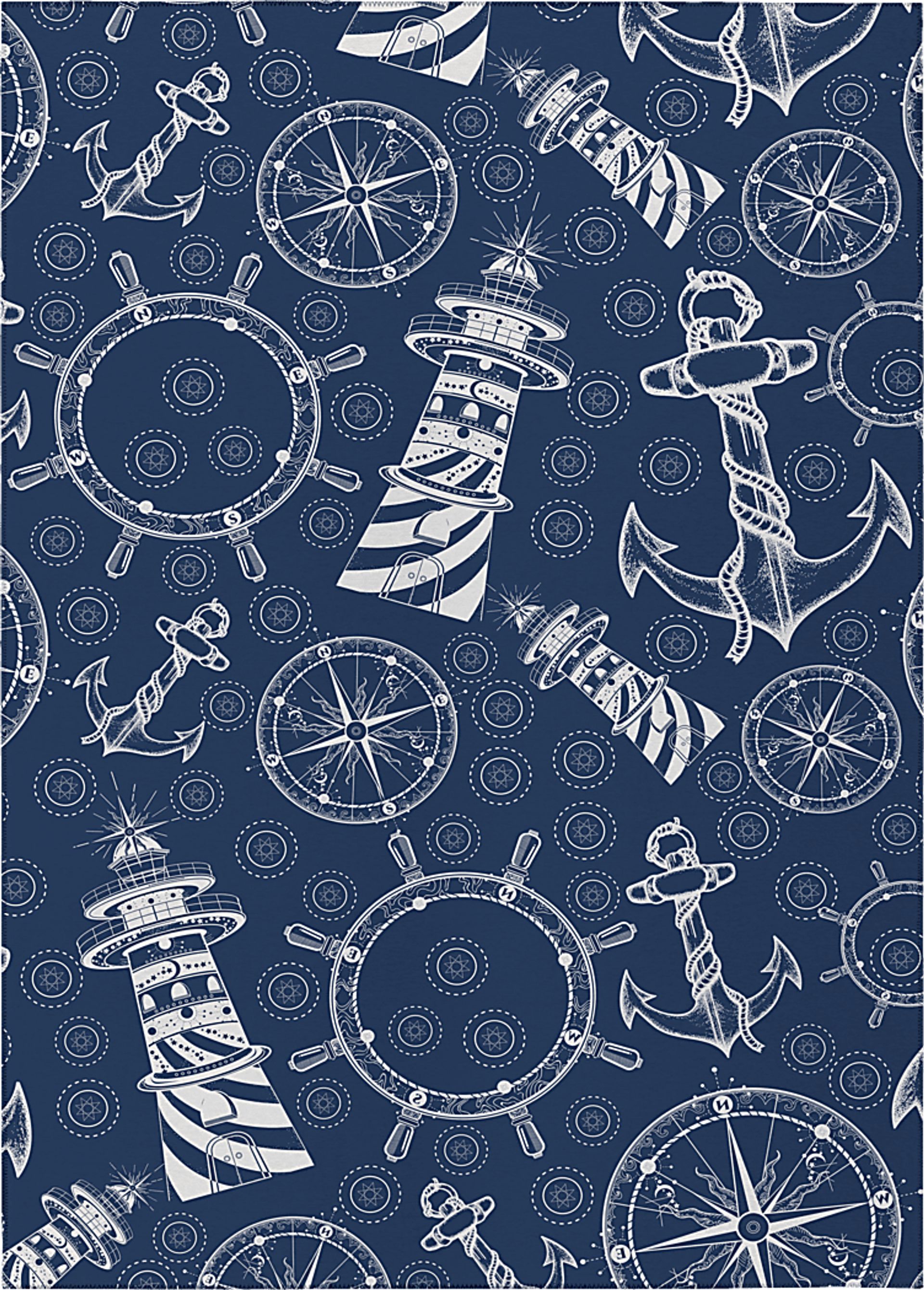 Sotterley Navy Blue 3' x 5' Rug - Image 1