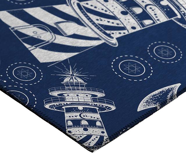 Sotterley Navy Blue 8' x 10' Rug - Thumbnail - Image 3