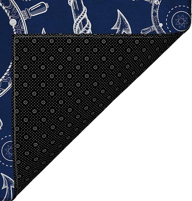 Sotterley Navy Blue 8' x 10' Rug - Thumbnail - Image 4