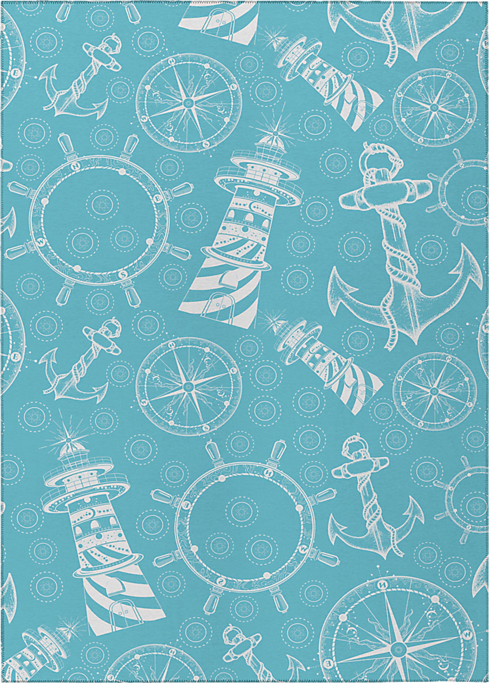 Sotterley Ocean Blue 3' x 5' Rug - Image 1
