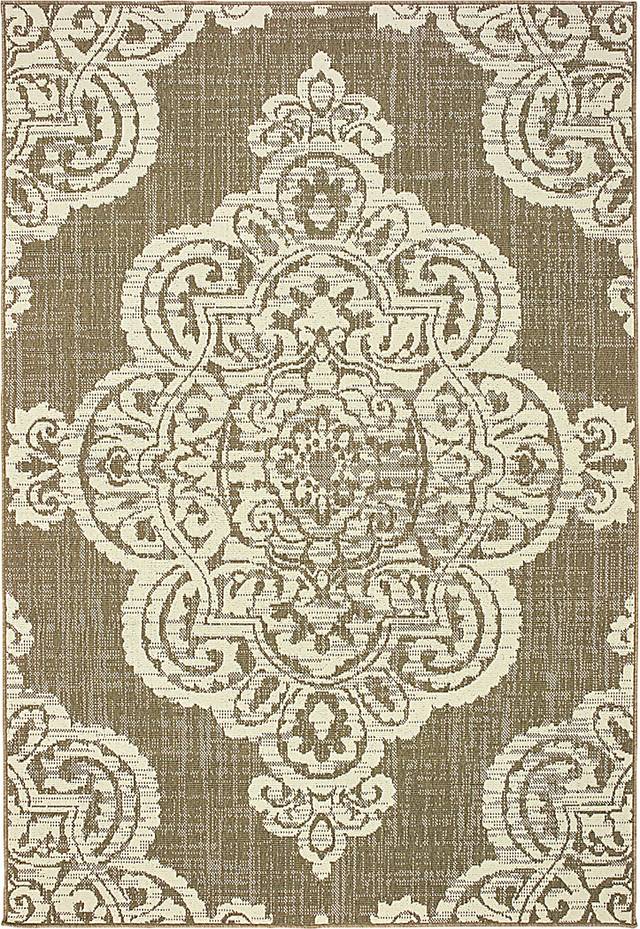 Scottlyn Tan 7'10 x 10'10 Tan Indoor/Outdoor Rug - Thumbnail - Image 1