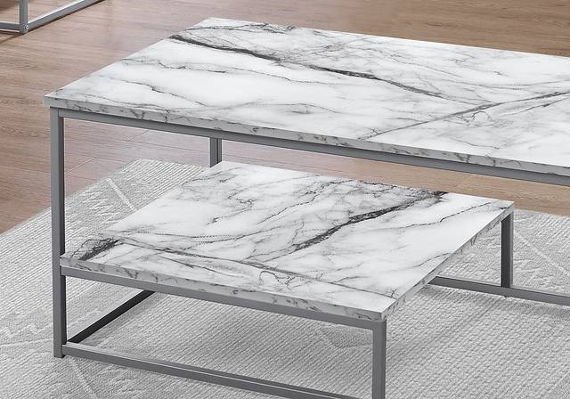 Screven II White Cocktail Table Set, Set of 3 - Thumbnail - Image 2