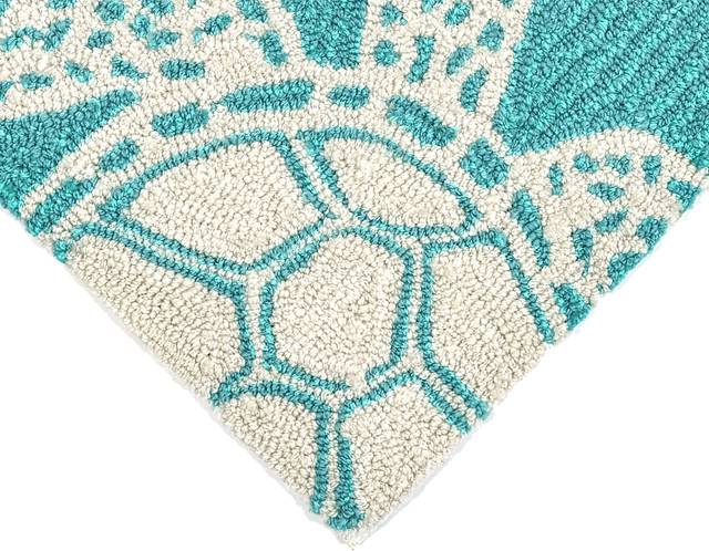 Sea Creature Blue 7'6 x 9'6 Indoor/Outdoor Rug - Thumbnail - Image 7
