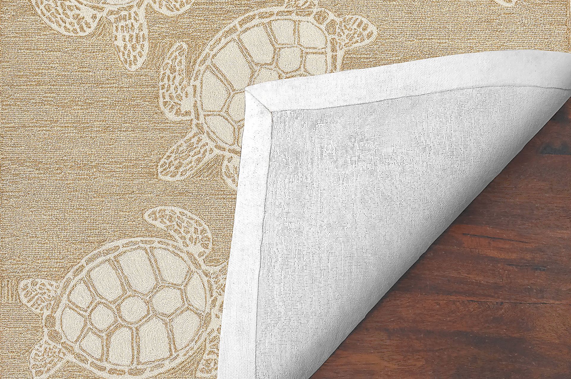 Sea Creature Taupe 7'6 x 9'6 Indoor/Outdoor Rug - Image 7