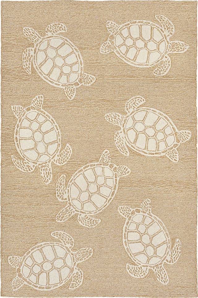 Sea Creature Taupe 7'6 x 9'6 Indoor/Outdoor Rug - Thumbnail - Image 1