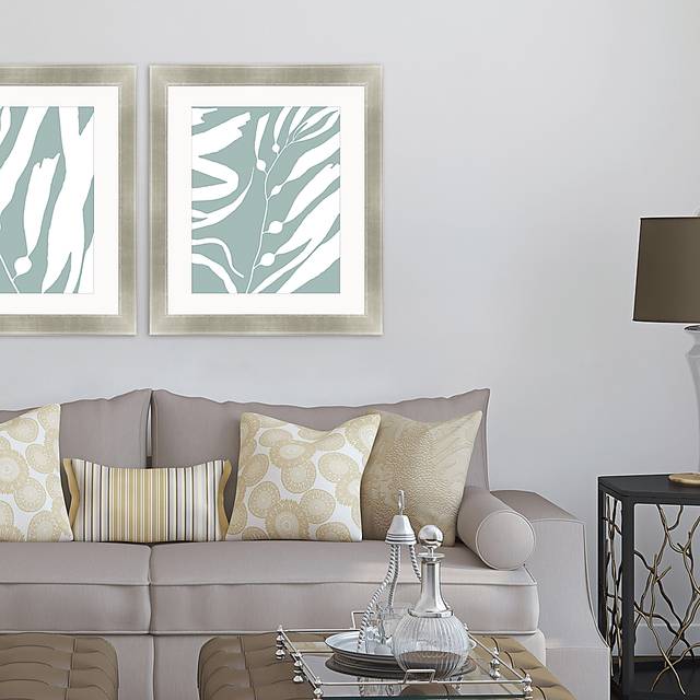 Sea Mist Green Framed Artwork, Set of 2 - Thumbnail - Image 2
