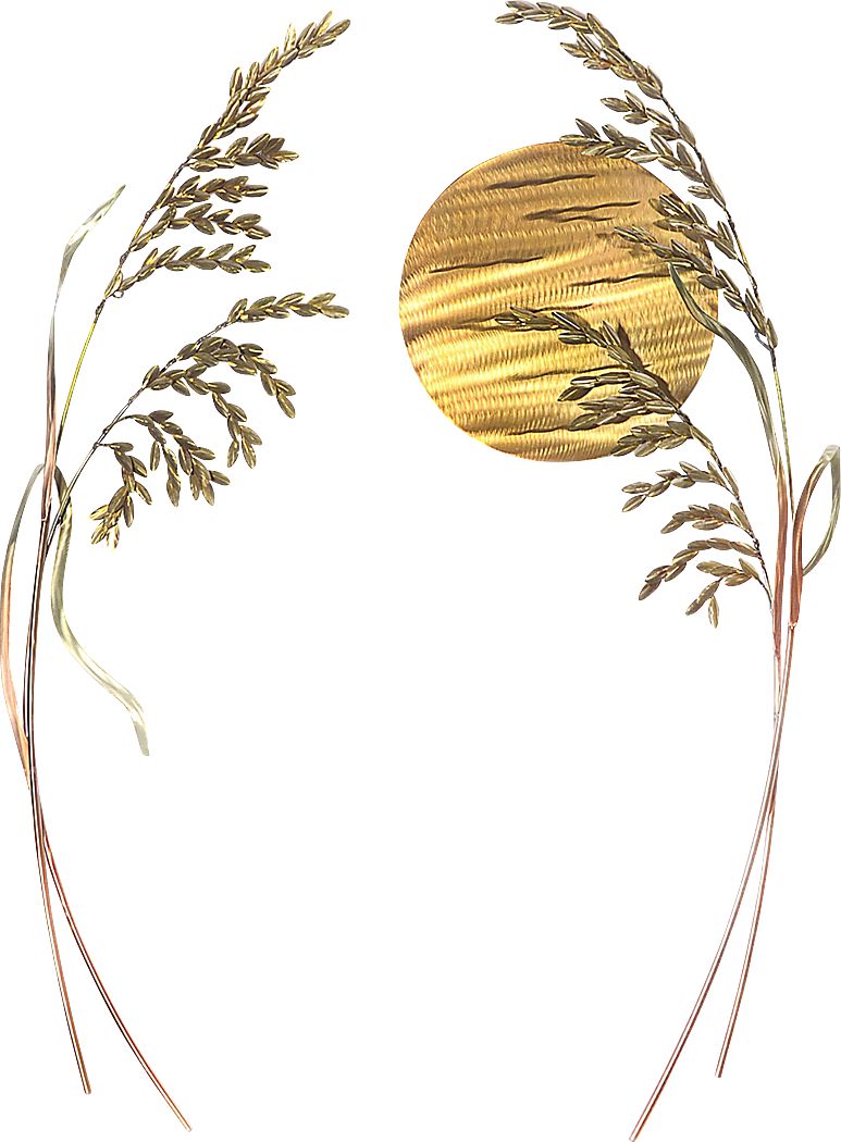Sea Oats By The Sun Gold Indoor/Outdoor Wall Art