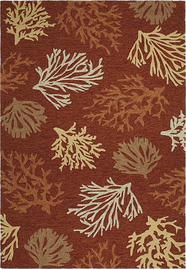 Sea Reef Brown 5'6' x 8' Indoor/Outdoor Rug - Thumbnail - Image 1