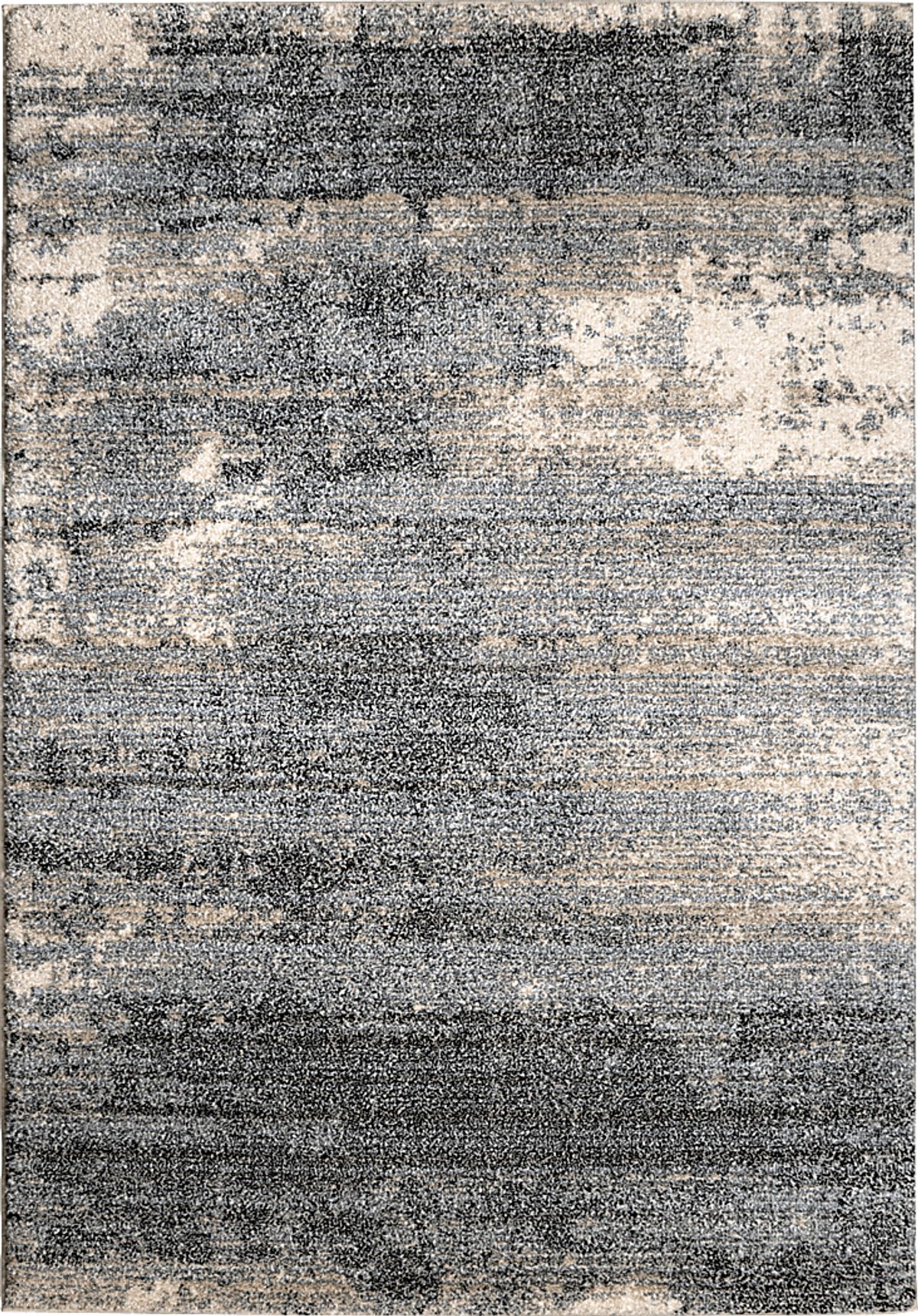 Sea Sky Gray Polypropylene Fabric Rug | Rooms to Go
