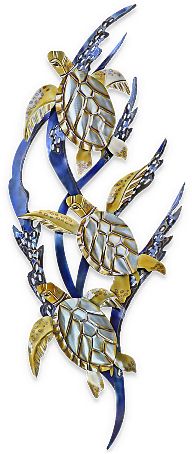 Sea Turtles in Kelp Green Indoor/Outdoor Wall Art - Thumbnail - Image 1