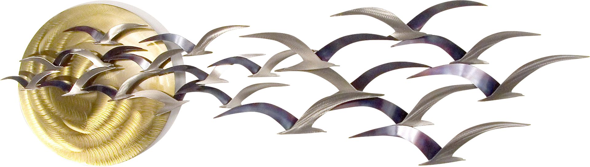 Seabirds at Sunset Brown Outdoor Artwork - Image 1