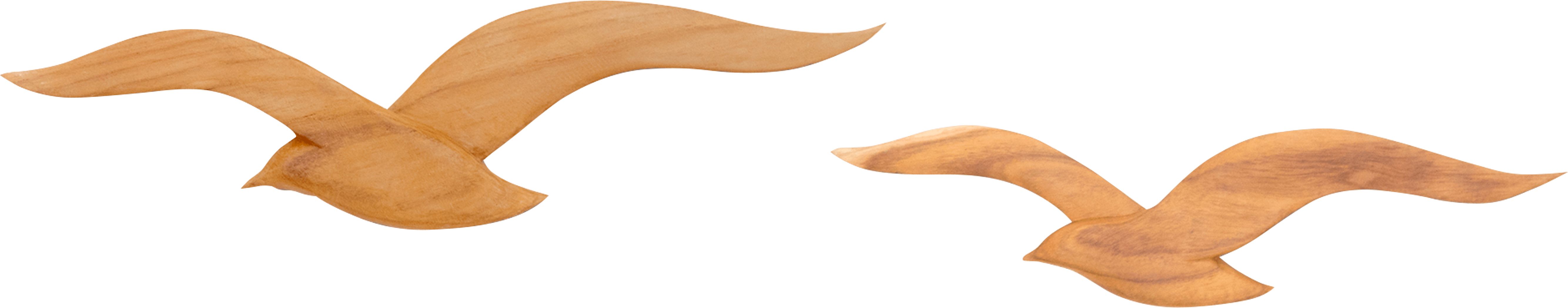 Seabirds Pair Teak Indoor/Outdoor Wall Art