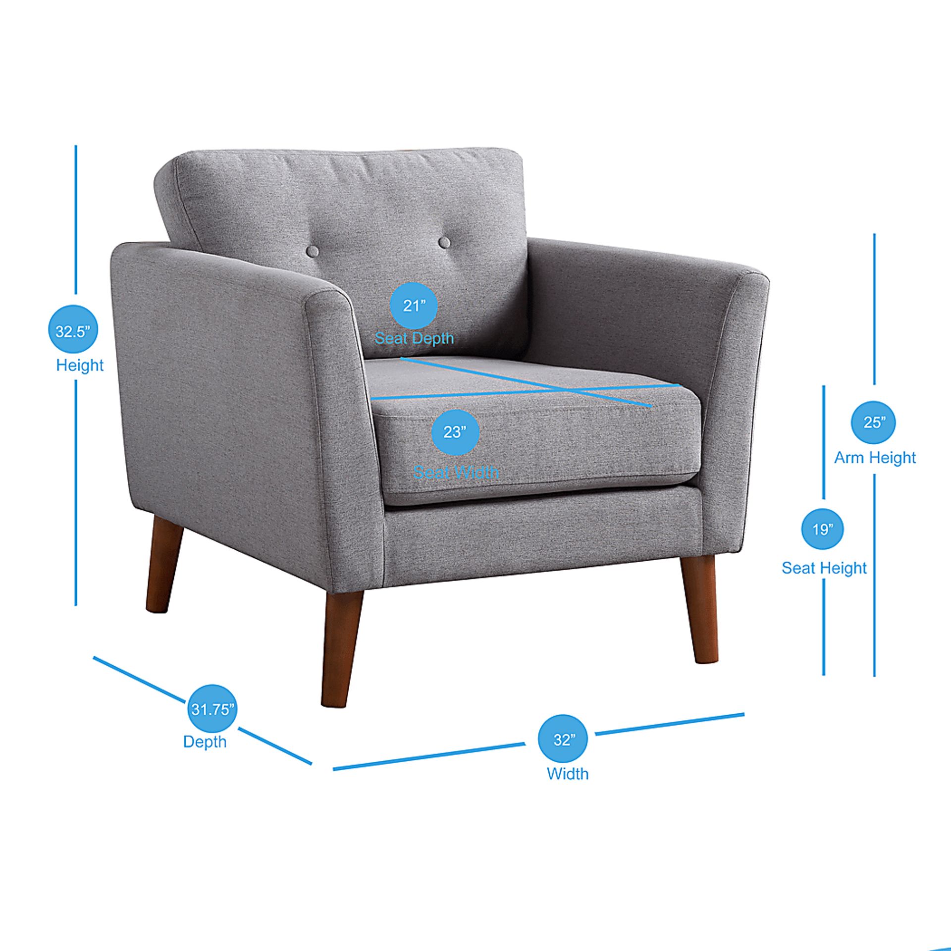 Seabolt Gray Accent Chair - Image 8