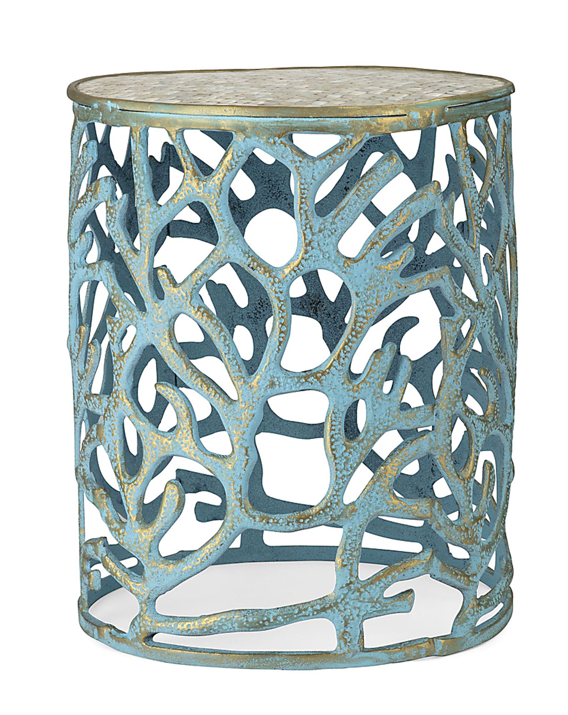 Seaforth Blue Nesting Tables, Set of 2 - Image 3