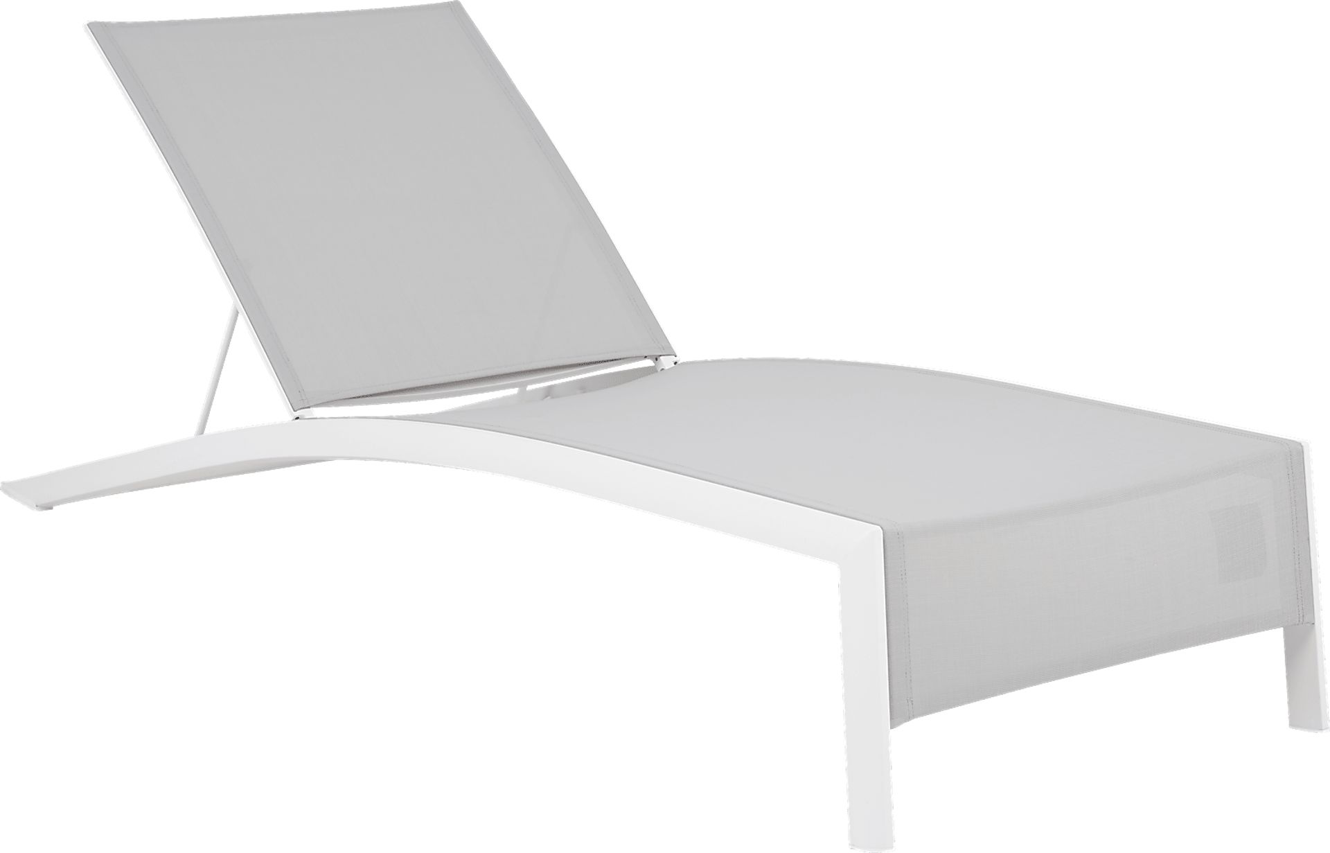 Seagate White Outdoor Chaise - Image 1