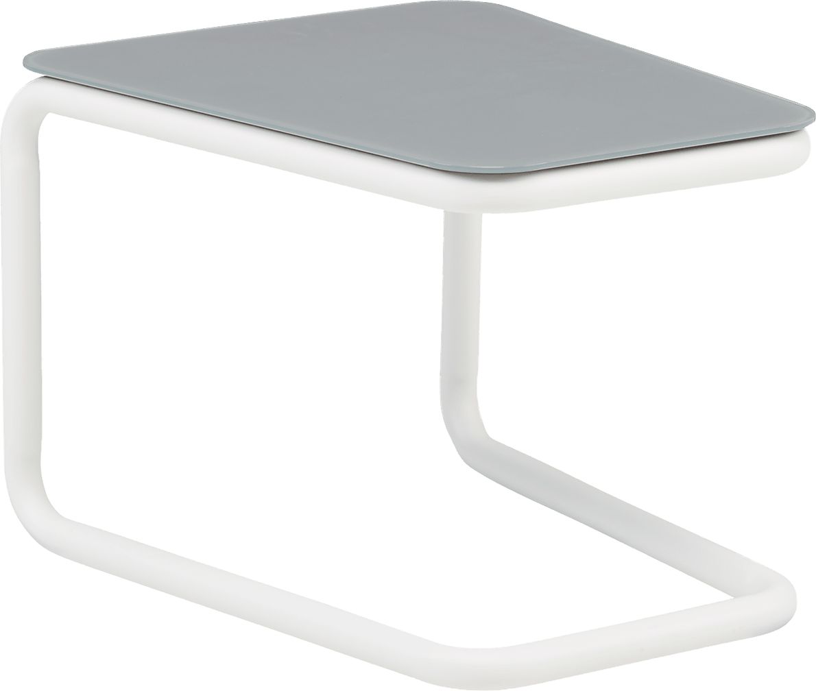 Seagate White Outdoor End Table