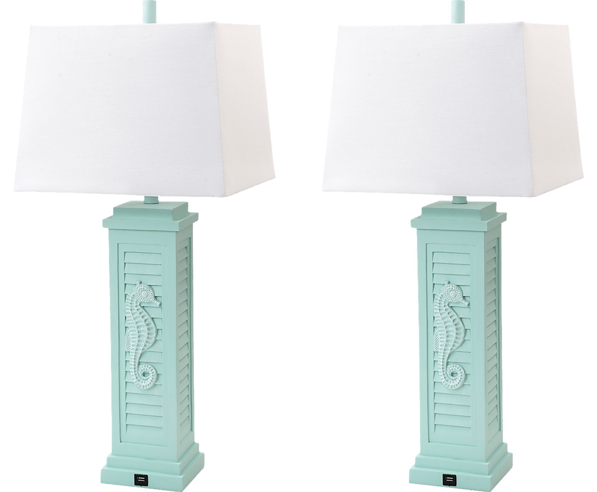 Sealane Blue Lamp, Set of 2 - Image 1