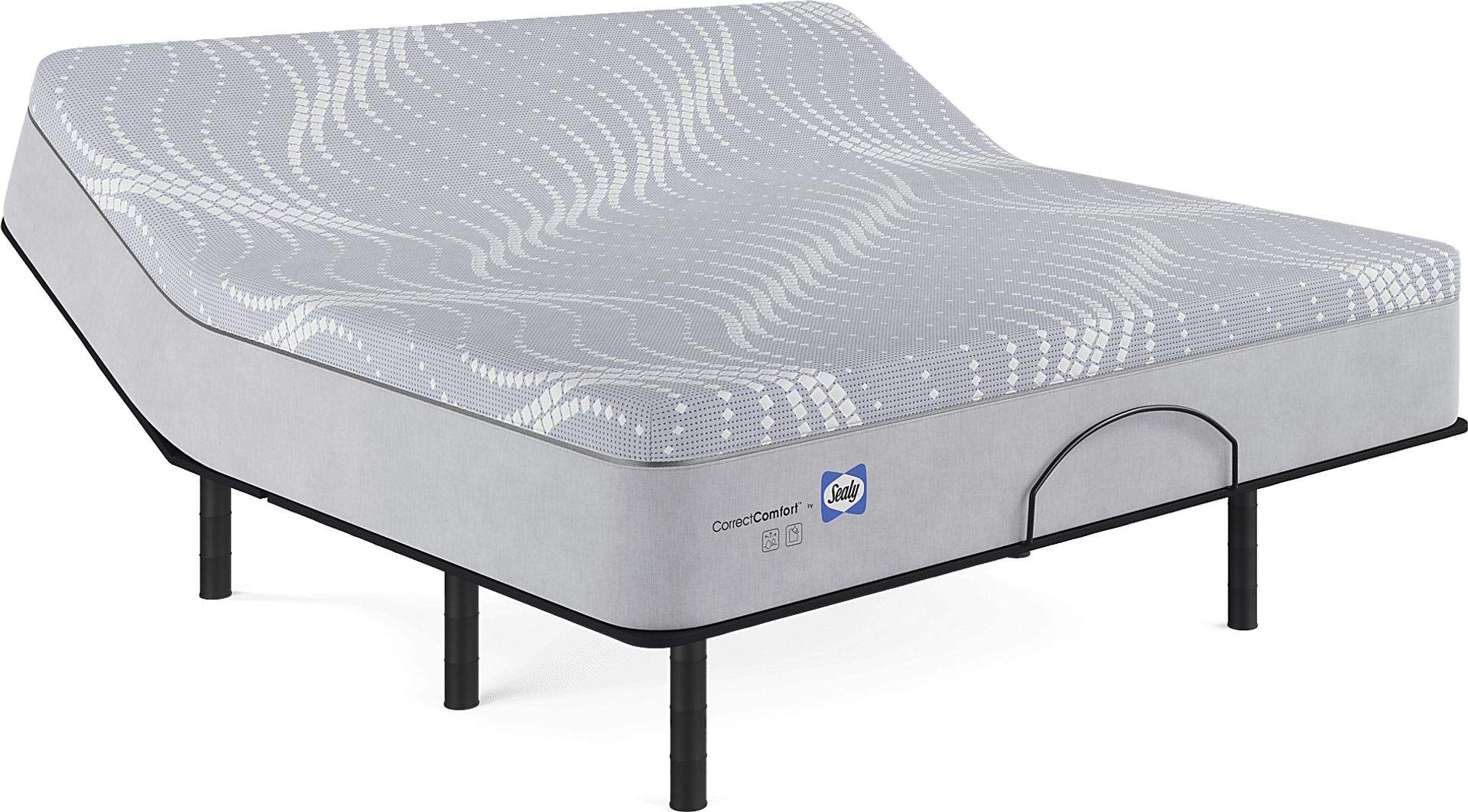 Sealy Correct Comfort Bradford Hill King Mattress with Head Up Only Base - Image 1