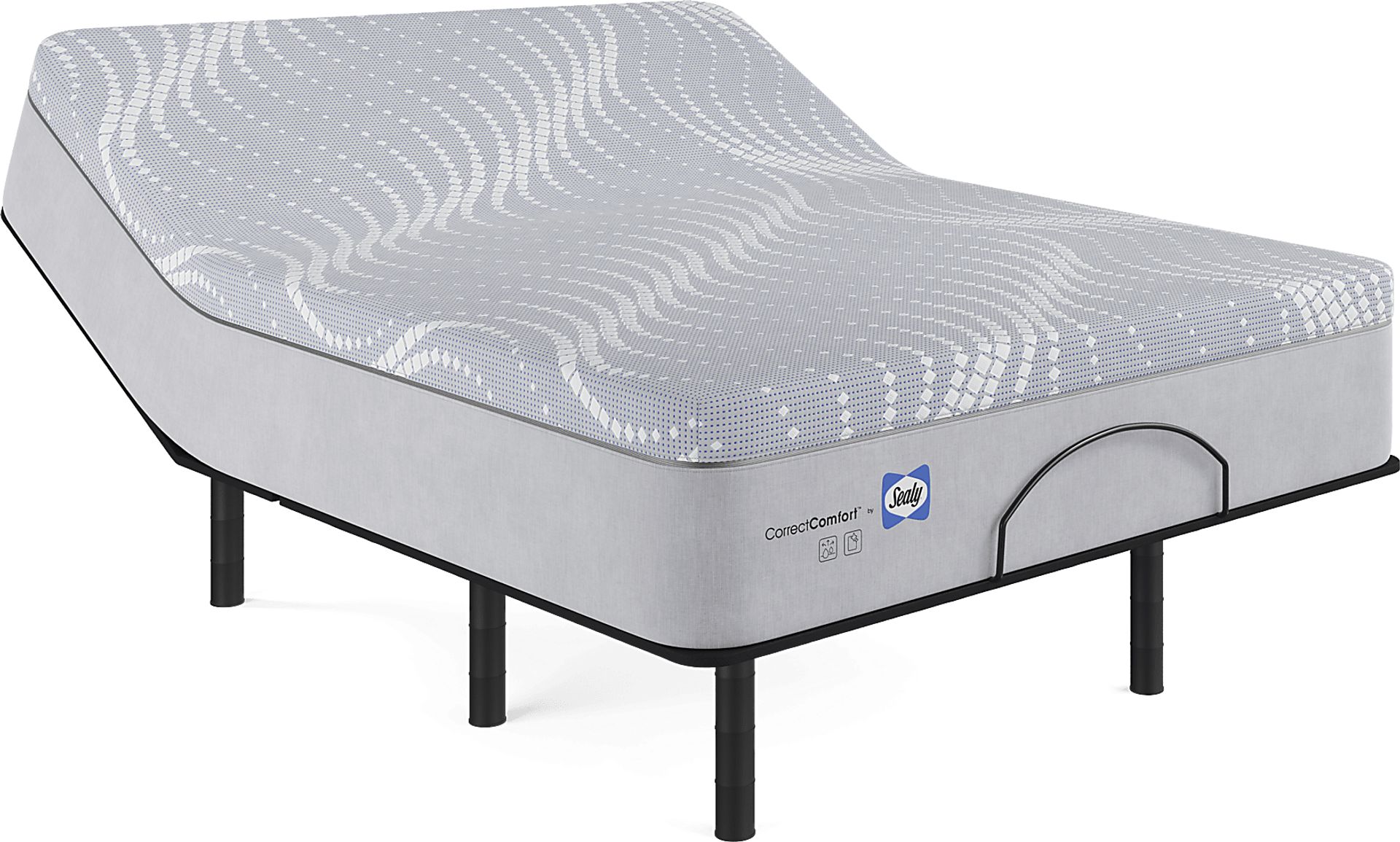 Sealy Correct Comfort Bradford Hill Queen Mattress with Head Up Only Base - Image 1