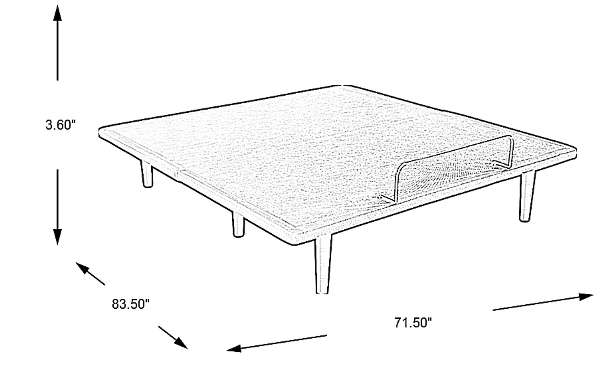 Dimension Image. Please refer to the Dimension Tab on this page for dimension details.