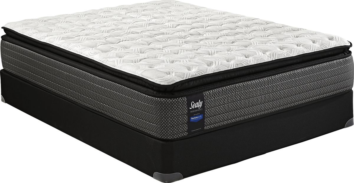 Sealy Performance Crystal Sand Low Profile Queen Mattress Set Rooms to Go