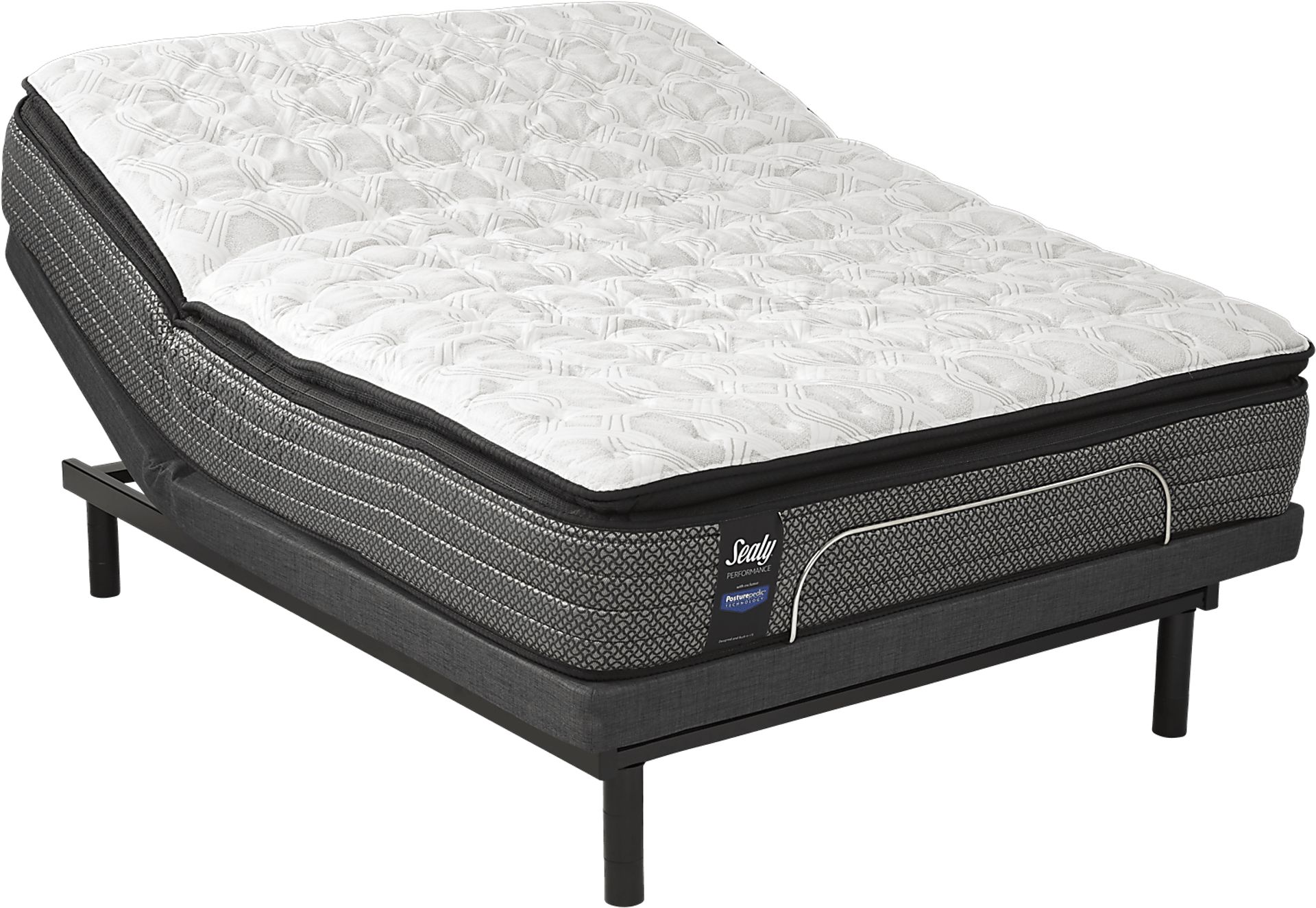 Sealy Performance Crystal Sand Queen Mattress with Sealy Ease Adjustable Lifestyle Base - Image 1
