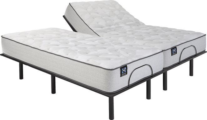 Sealy Posturepedic Beaufort Split King Mattress with Head Up Only Base
