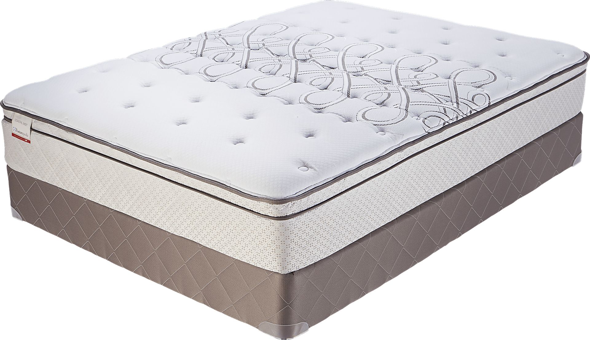 Sealy Posturepedic Coastal Mist Low Profile Queen Mattress Set - Image 1