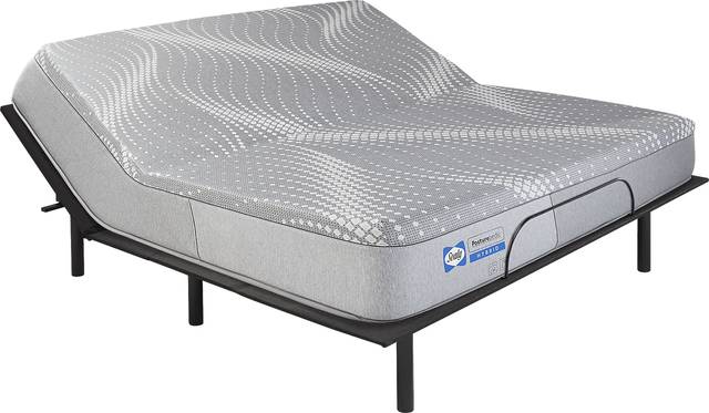 Sealy Posturepedic Fawn Court King Mattress with Head Up Only Base - Thumbnail - Image 1