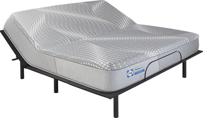 Sealy Posturepedic Fawn Court King Mattress with Head Up Only Base