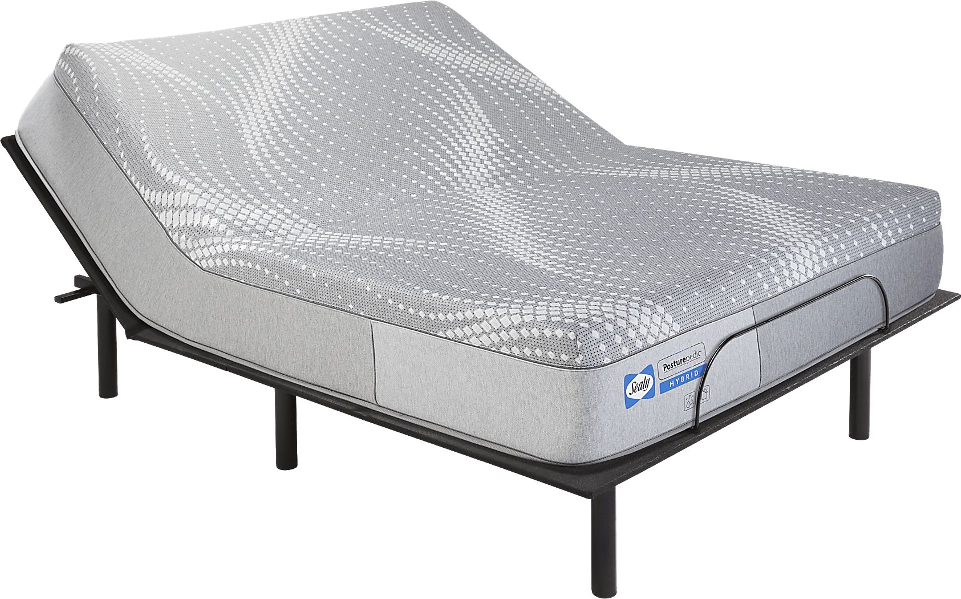 Sealy Posturepedic Fawn Court Queen Mattress with Head Up Only Base - Image 1