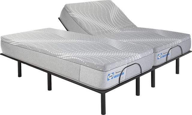 Sealy Posturepedic Fawn Court Split King Mattress with Head Up Only Base - Thumbnail - Image 1