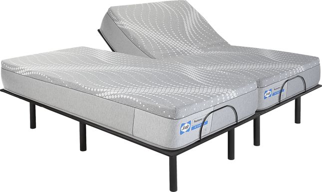 Sealy Posturepedic Fawn Court Split King Mattress with Head Up Only Base
