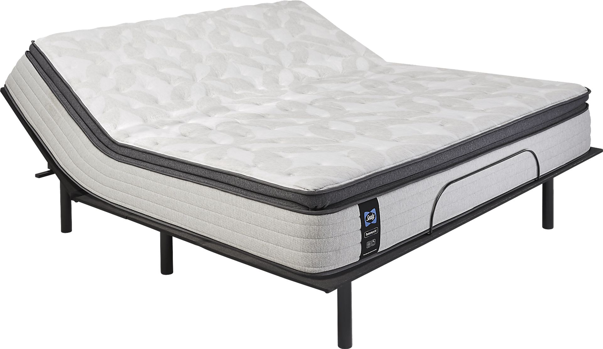 Sealy Posturepedic Greenhaven King Mattress with Head Up Only Base - Image 1