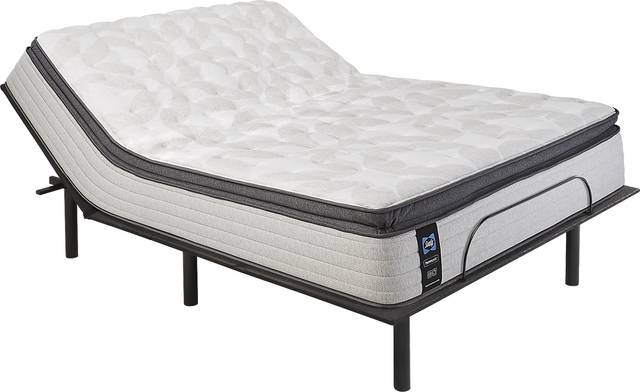 Sealy Posturepedic Greenhaven Queen Mattress with Head Up Only Base - Thumbnail - Image 1