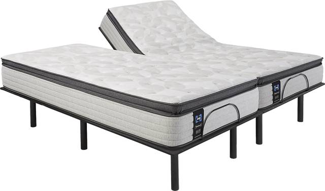 Sealy Posturepedic Greenhaven Split King Mattress with Head Up Only Base - Thumbnail - Image 1