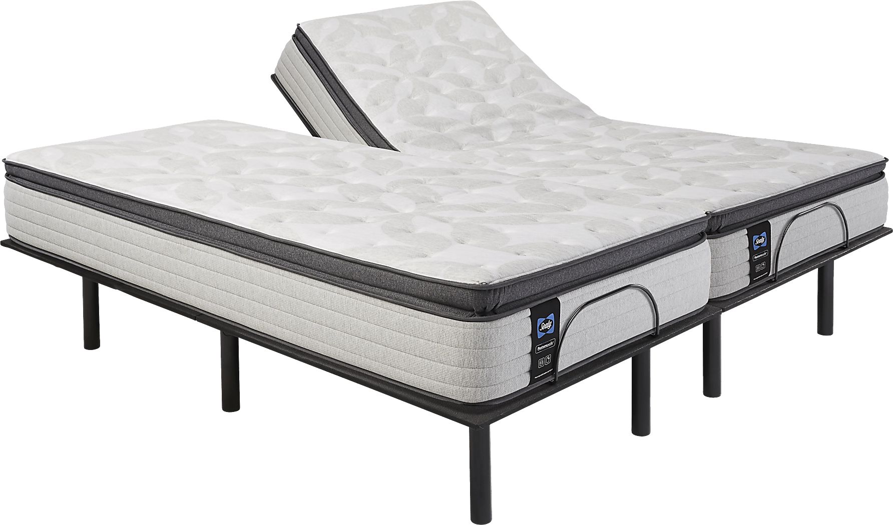 Sealy Posturepedic Greenhaven Split King Mattress with Head Up Only Base Rooms To Go