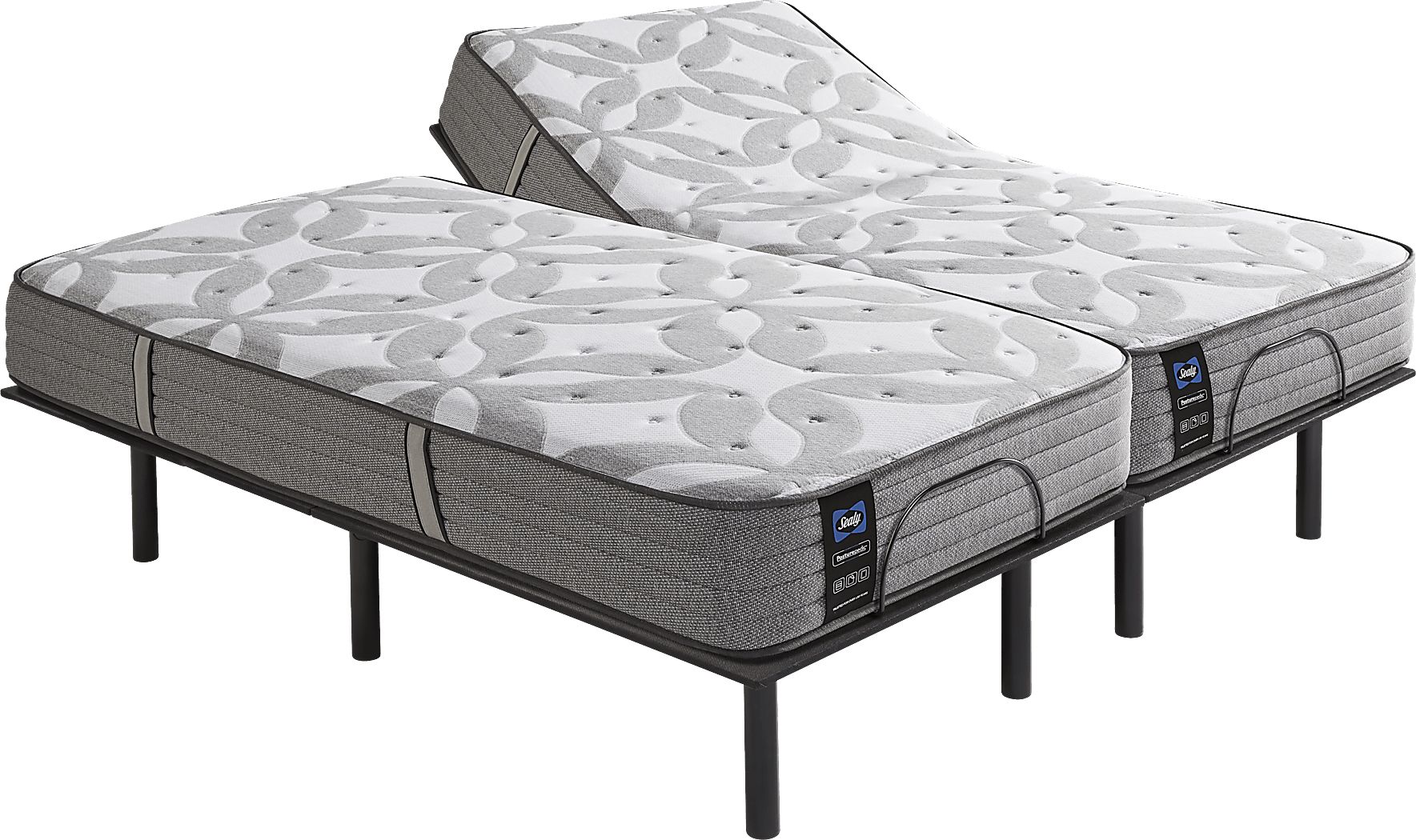 Sealy Posturepedic Kestrel Split King Mattress with Head Up Only Base Rooms To Go